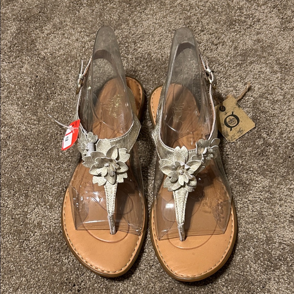 Born Silver Floral Women's Sandals